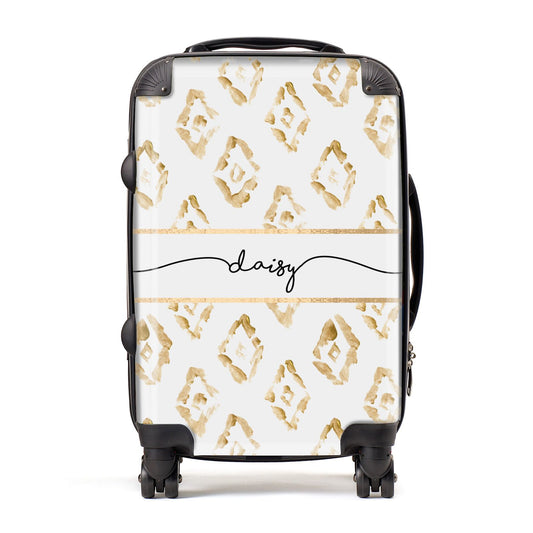 Personalised Gold Aztec Suitcase