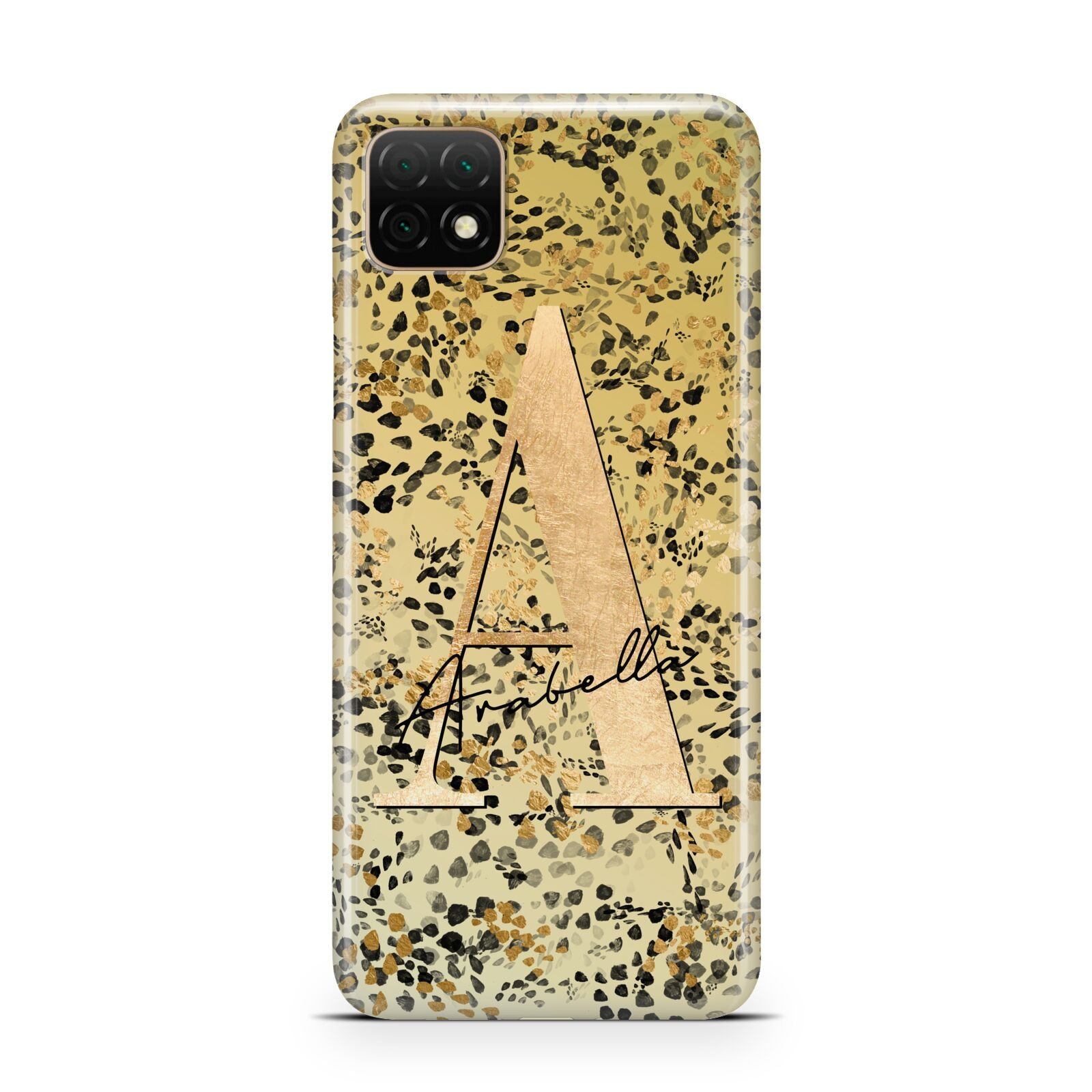 Personalised Gold Black Cheetah Huawei Enjoy 20 Phone Case