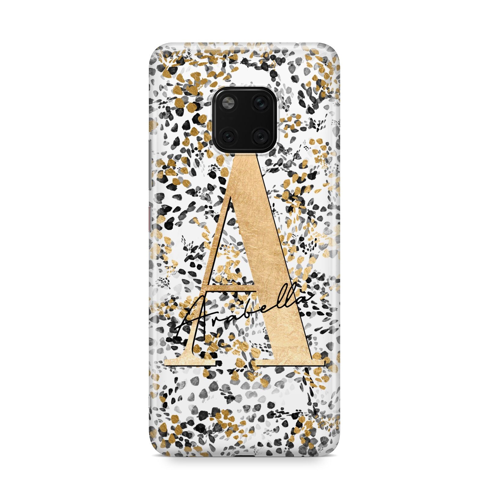 Personalised Gold Black Cheetah Huawei Mate 20 Pro Phone Case