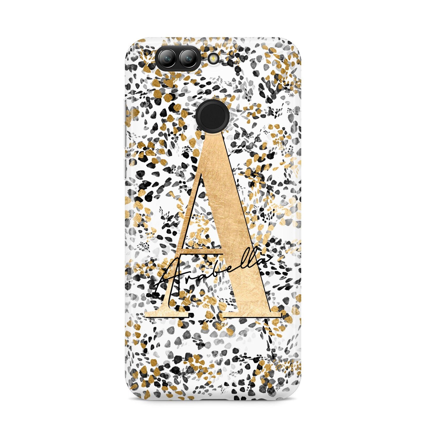 Personalised Gold Black Cheetah Huawei Nova 2s Phone Case