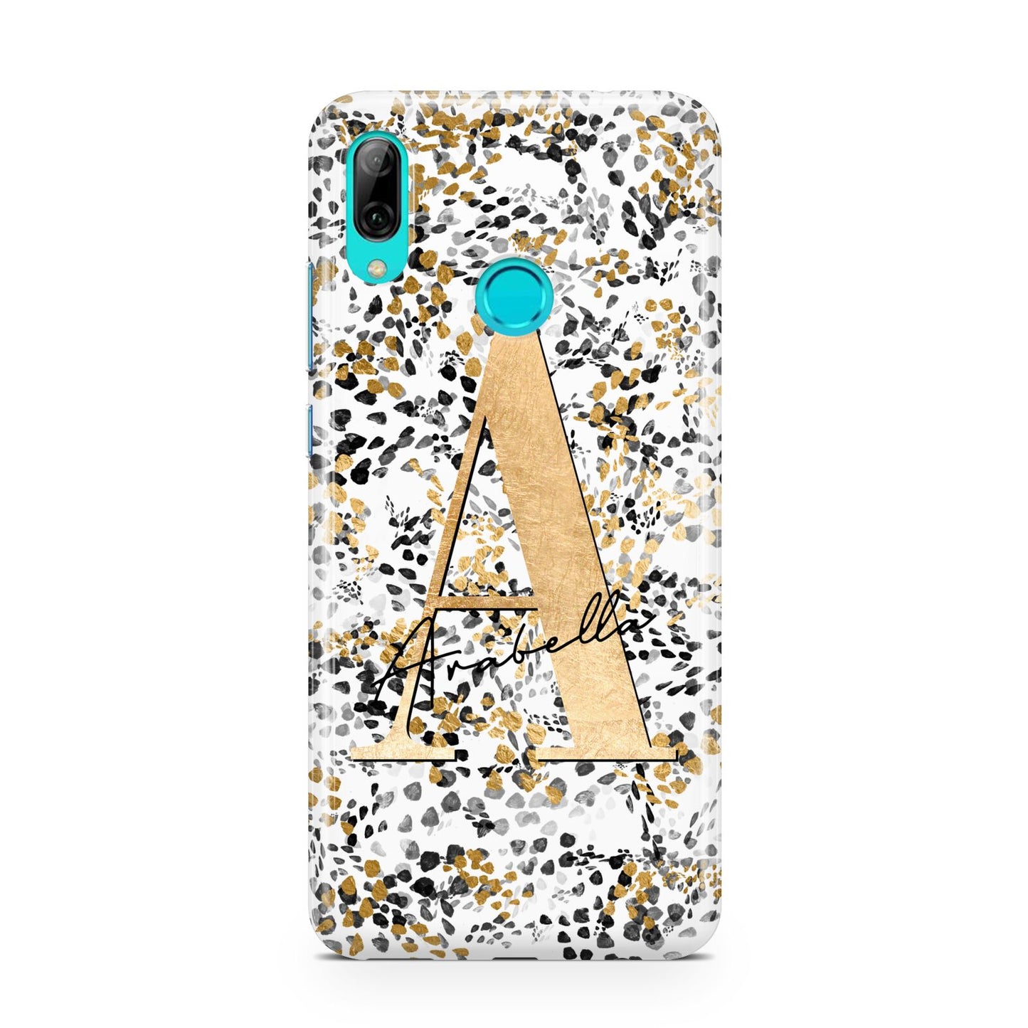 Personalised Gold Black Cheetah Huawei P Smart 2019 Case