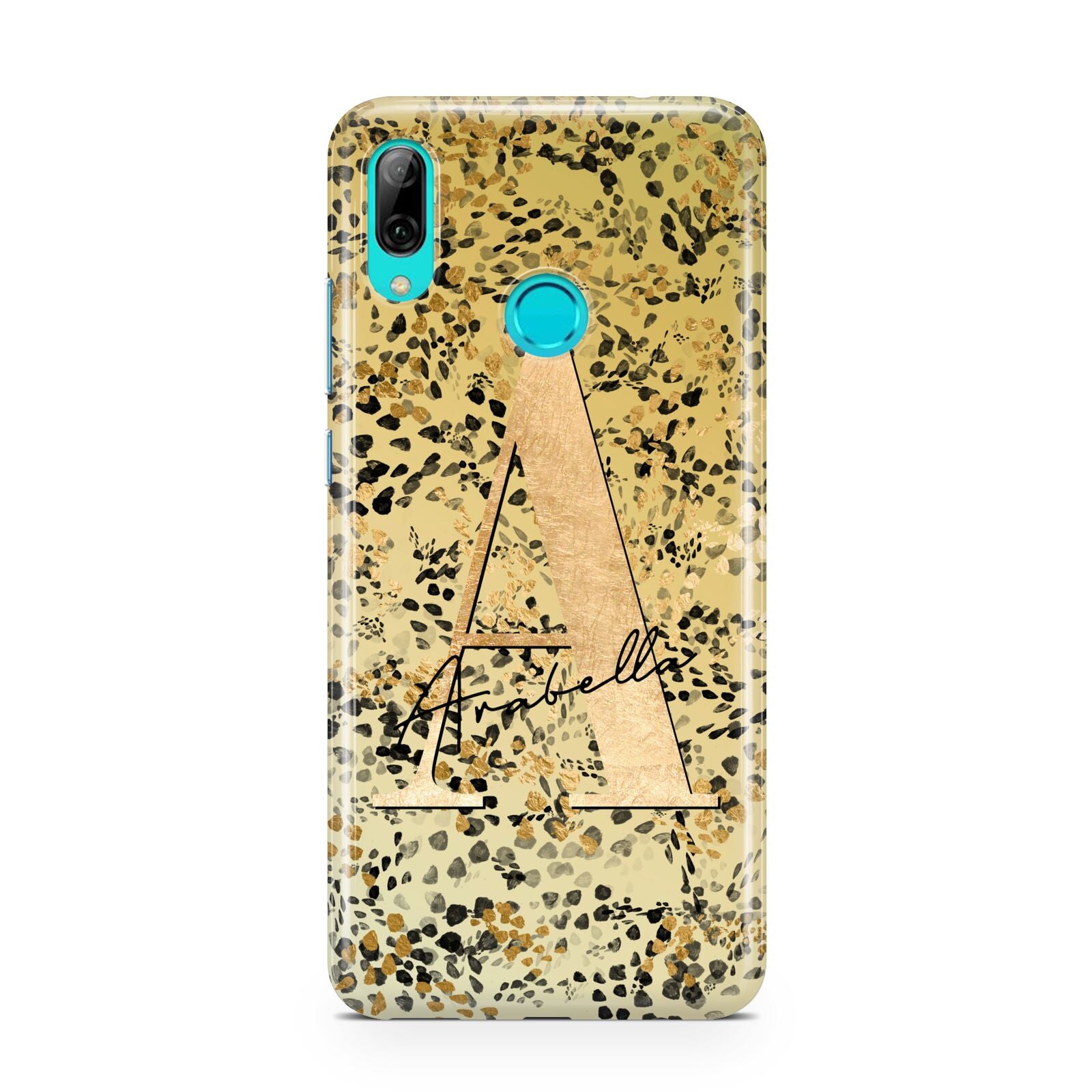 Personalised Gold Black Cheetah Huawei P Smart 2019 Case