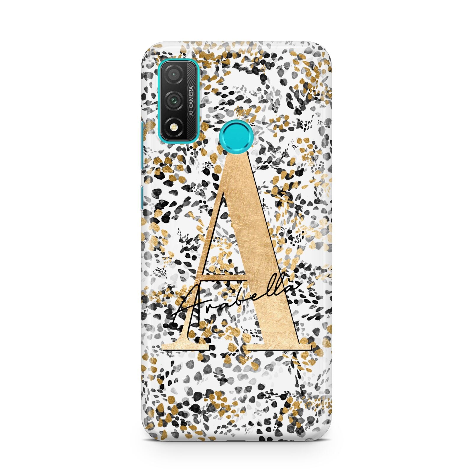 Personalised Gold Black Cheetah Huawei P Smart 2020