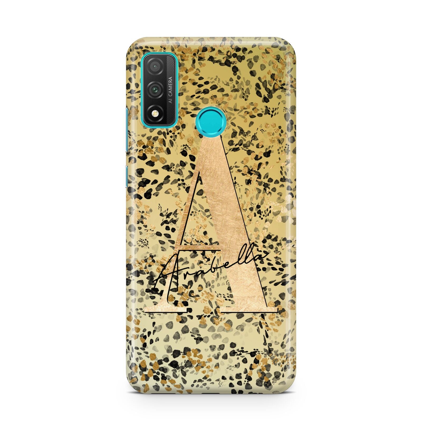 Personalised Gold Black Cheetah Huawei P Smart 2020