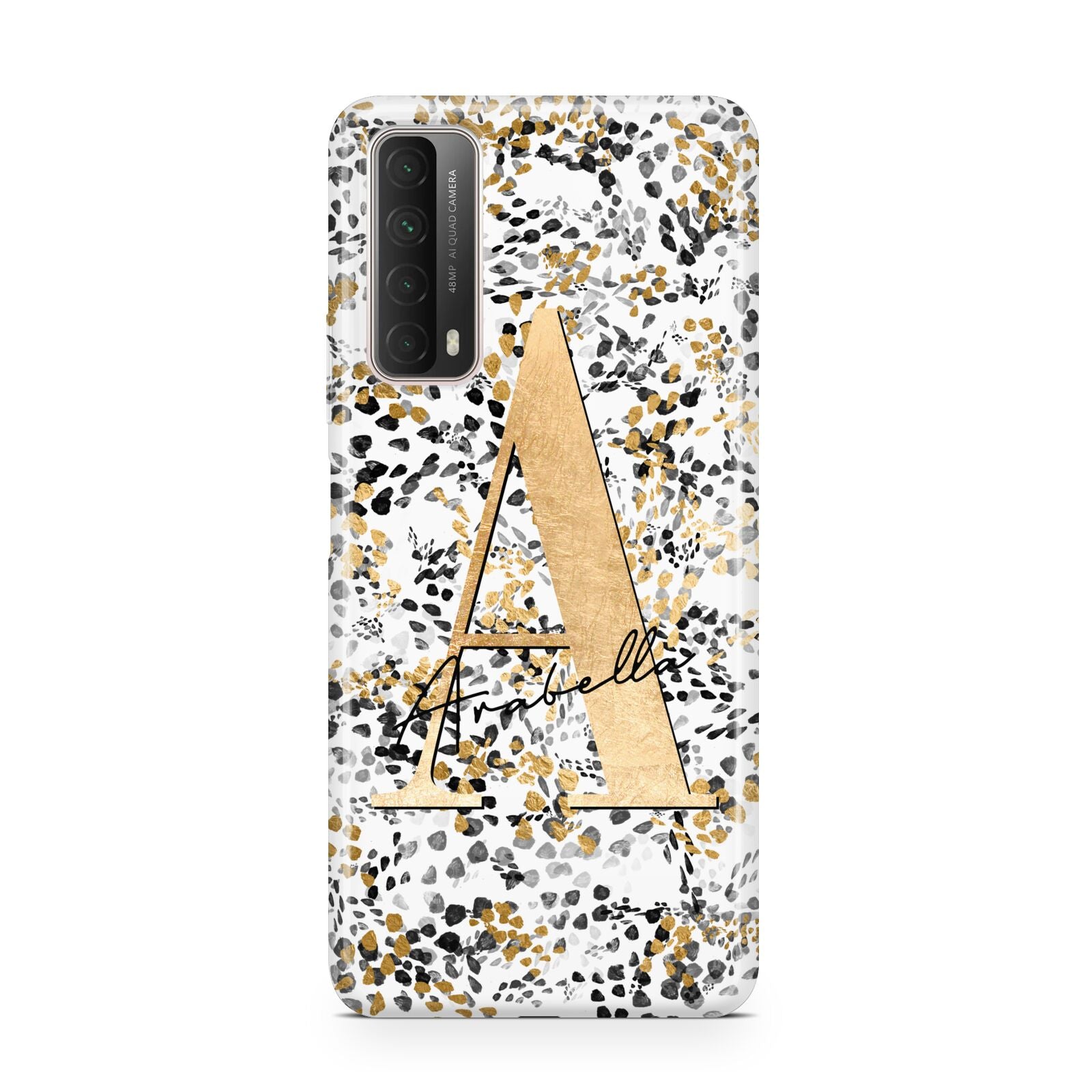 Personalised Gold Black Cheetah Huawei P Smart 2021