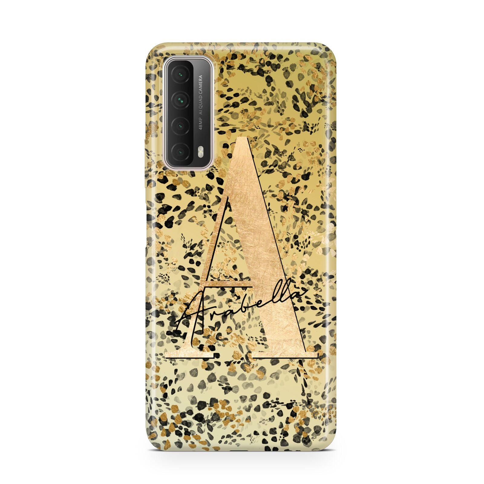 Personalised Gold Black Cheetah Huawei P Smart 2021