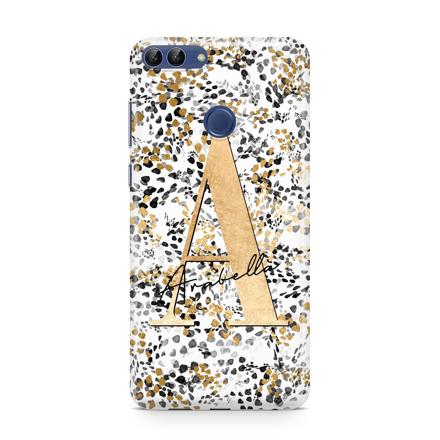 Personalised Gold Black Cheetah Huawei P Smart Case