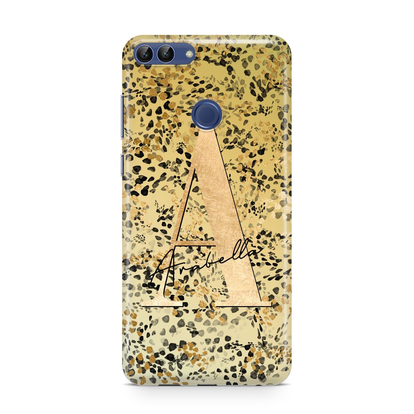 Personalised Gold Black Cheetah Huawei P Smart Case