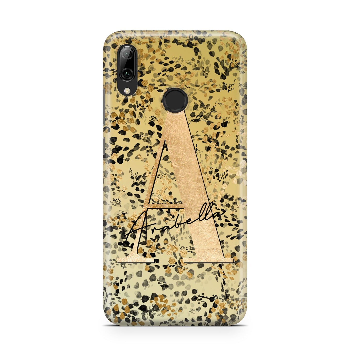 Personalised Gold Black Cheetah Huawei Y7 2019