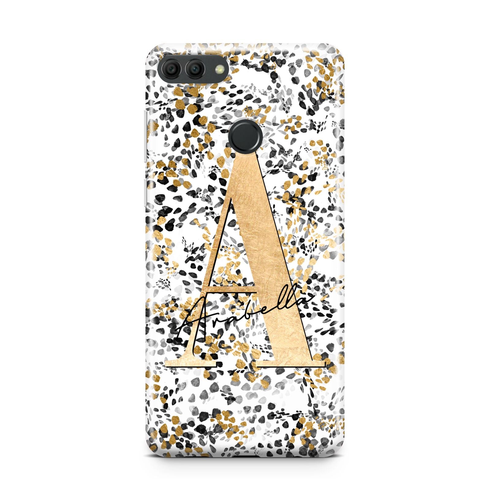 Personalised Gold Black Cheetah Huawei Y9 2018