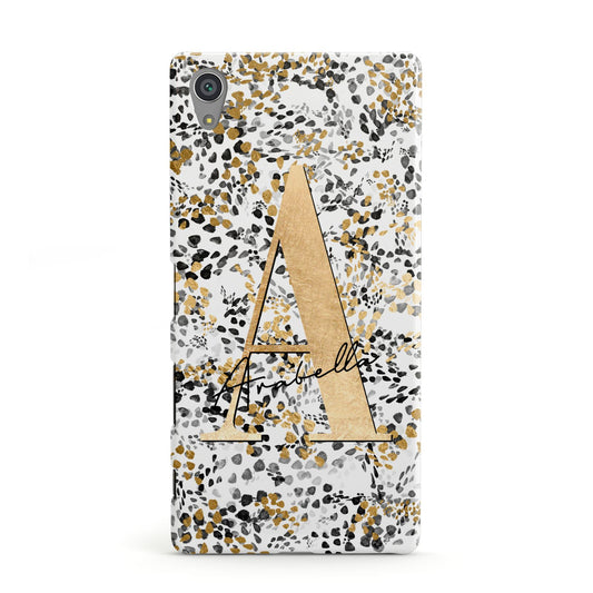 Personalised Gold Black Cheetah Sony Xperia Case