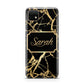 Personalised Gold Black Marble Name Huawei Enjoy 20 Phone Case