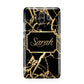 Personalised Gold Black Marble Name Huawei Mate 10 Protective Phone Case