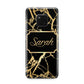 Personalised Gold Black Marble Name Huawei Mate 20 Pro Phone Case