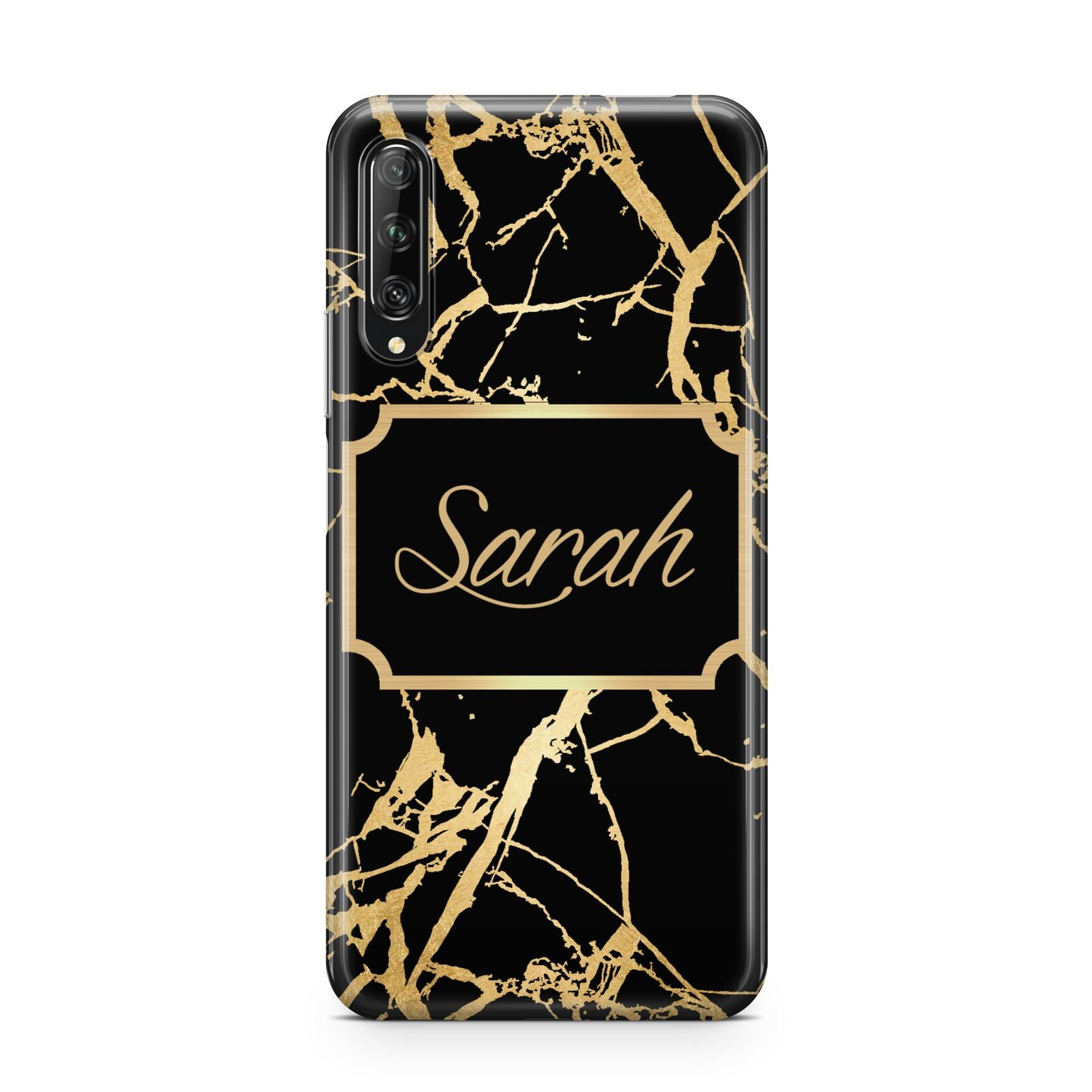 Personalised Gold Black Marble Name Huawei P Smart Pro 2019