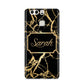 Personalised Gold Black Marble Name Huawei P9 Case