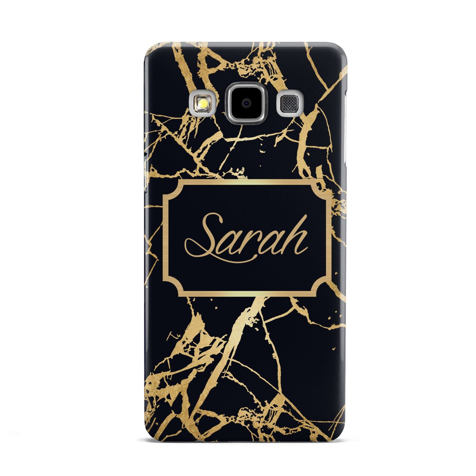 Personalised Gold Black Marble Name Samsung Galaxy A5 Case