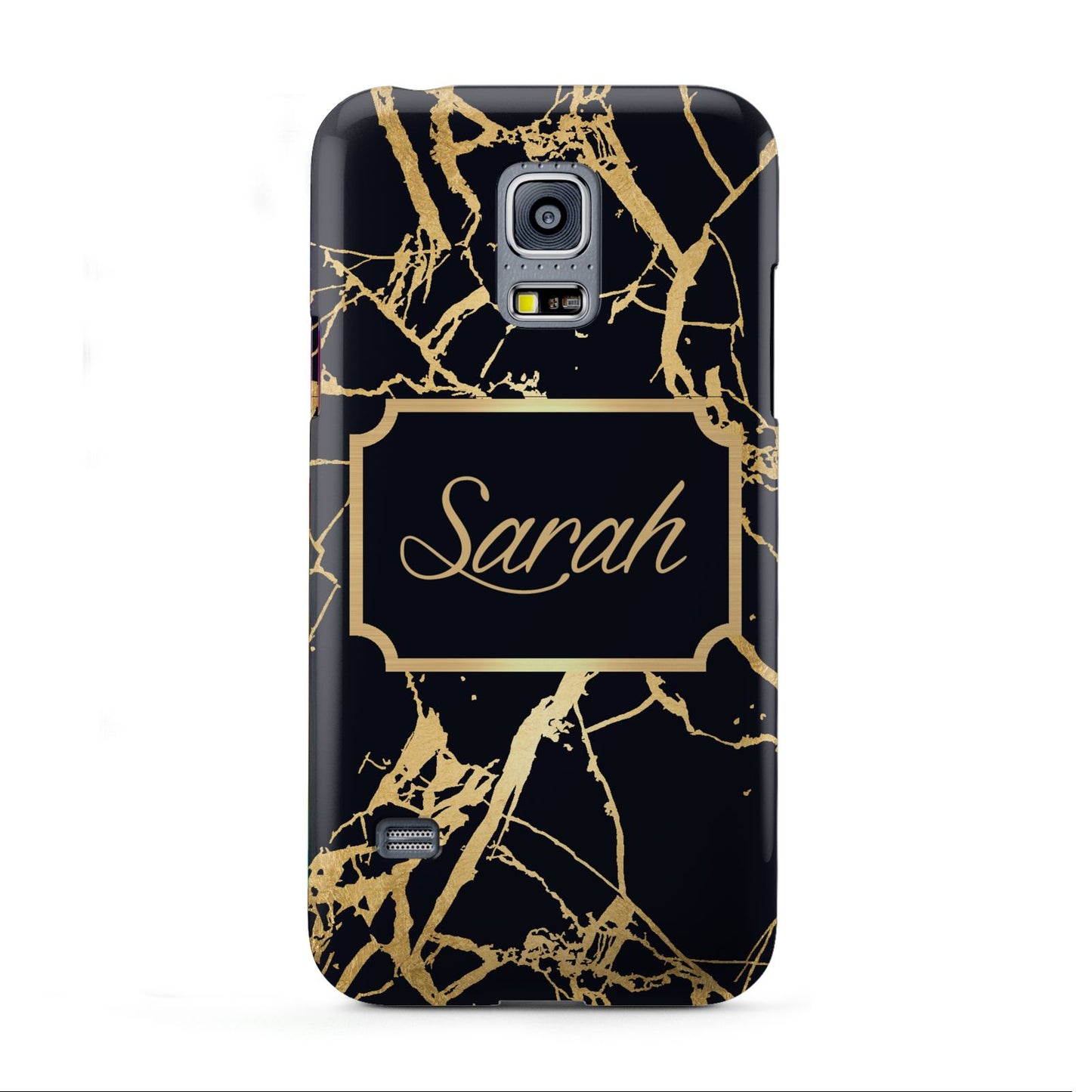 Personalised Gold Black Marble Name Samsung Galaxy S5 Mini Case