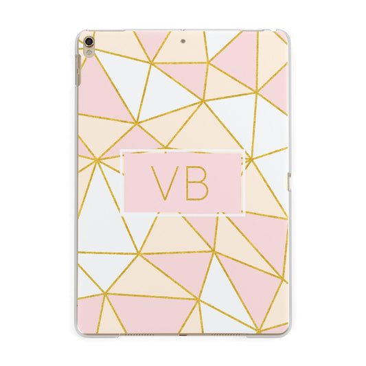 Personalised Gold Initials Geometric Apple iPad Gold Case