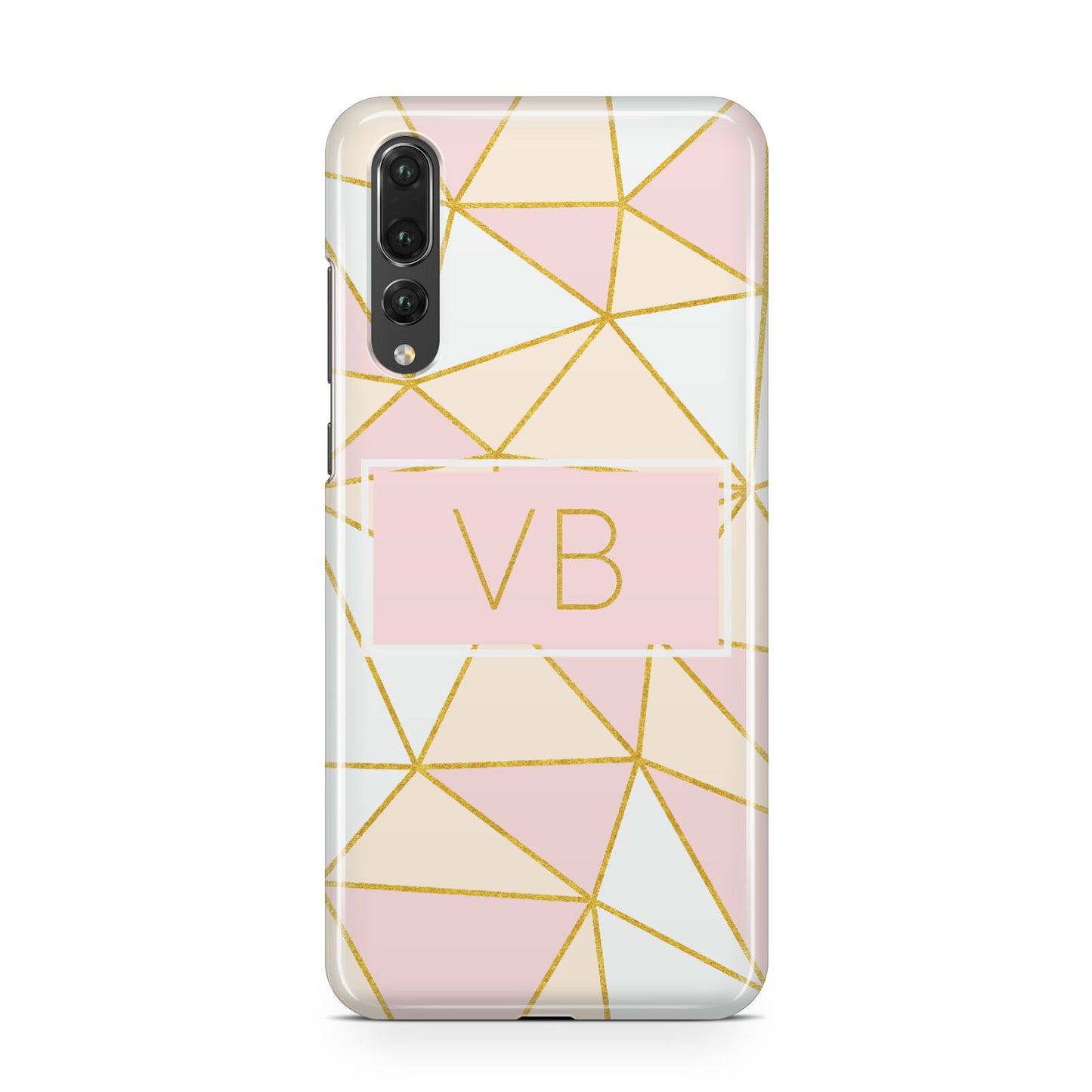 Personalised Gold Initials Geometric Huawei P20 Pro Phone Case
