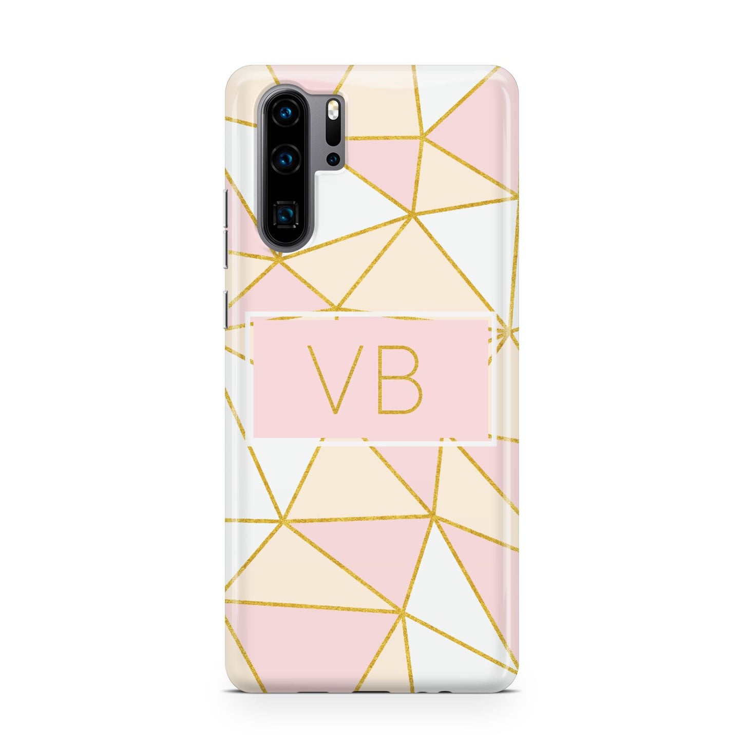 Personalised Gold Initials Geometric Huawei P30 Pro Phone Case