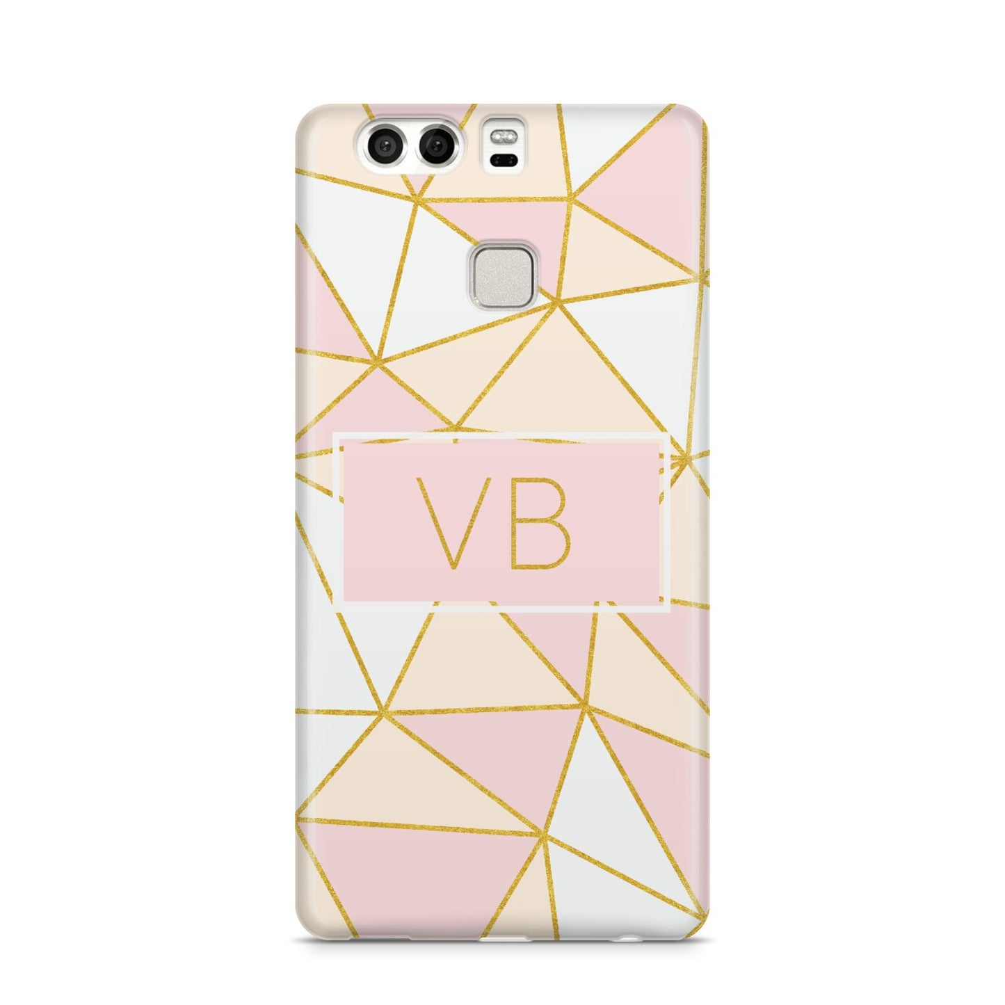 Personalised Gold Initials Geometric Huawei P9 Case