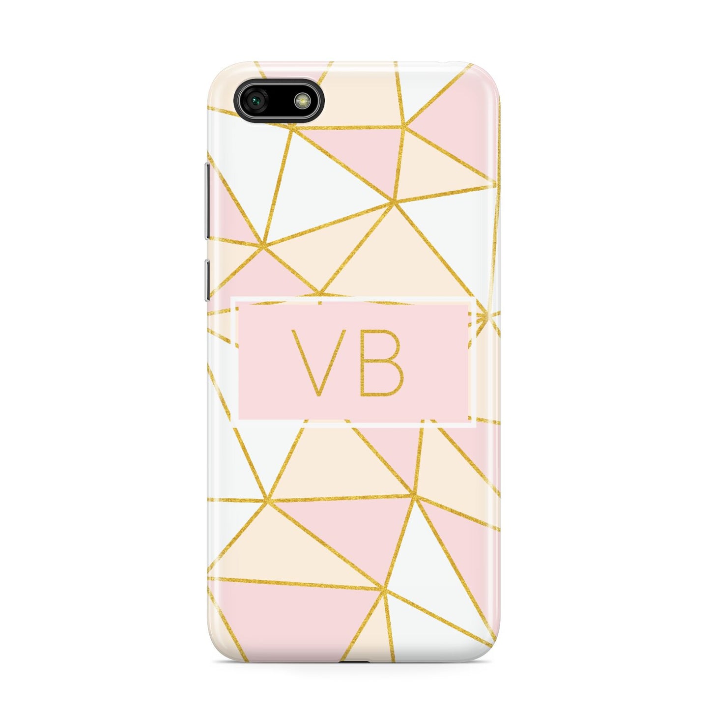 Personalised Gold Initials Geometric Huawei Y5 Prime 2018 Phone Case
