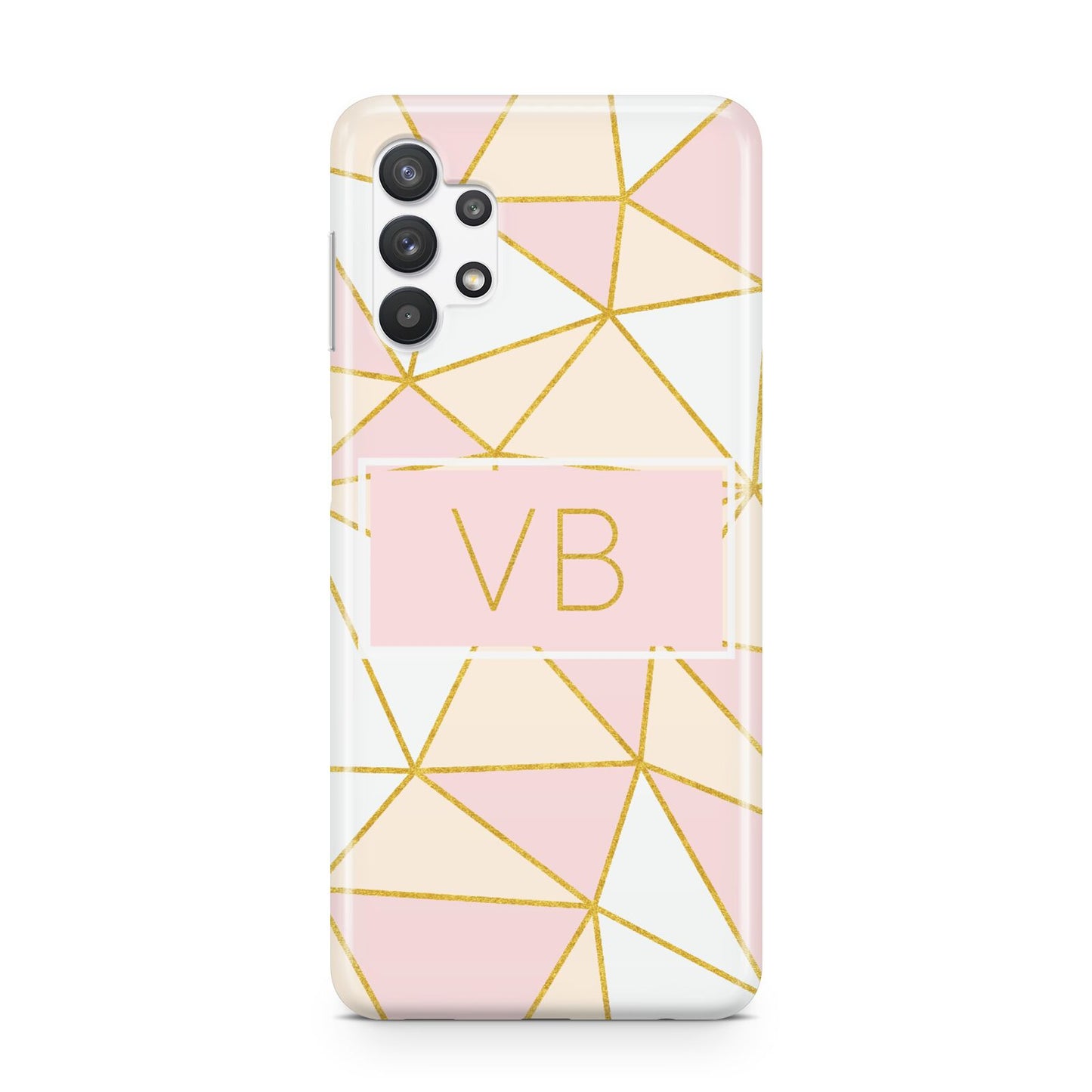 Personalised Gold Initials Geometric Samsung A32 5G Case