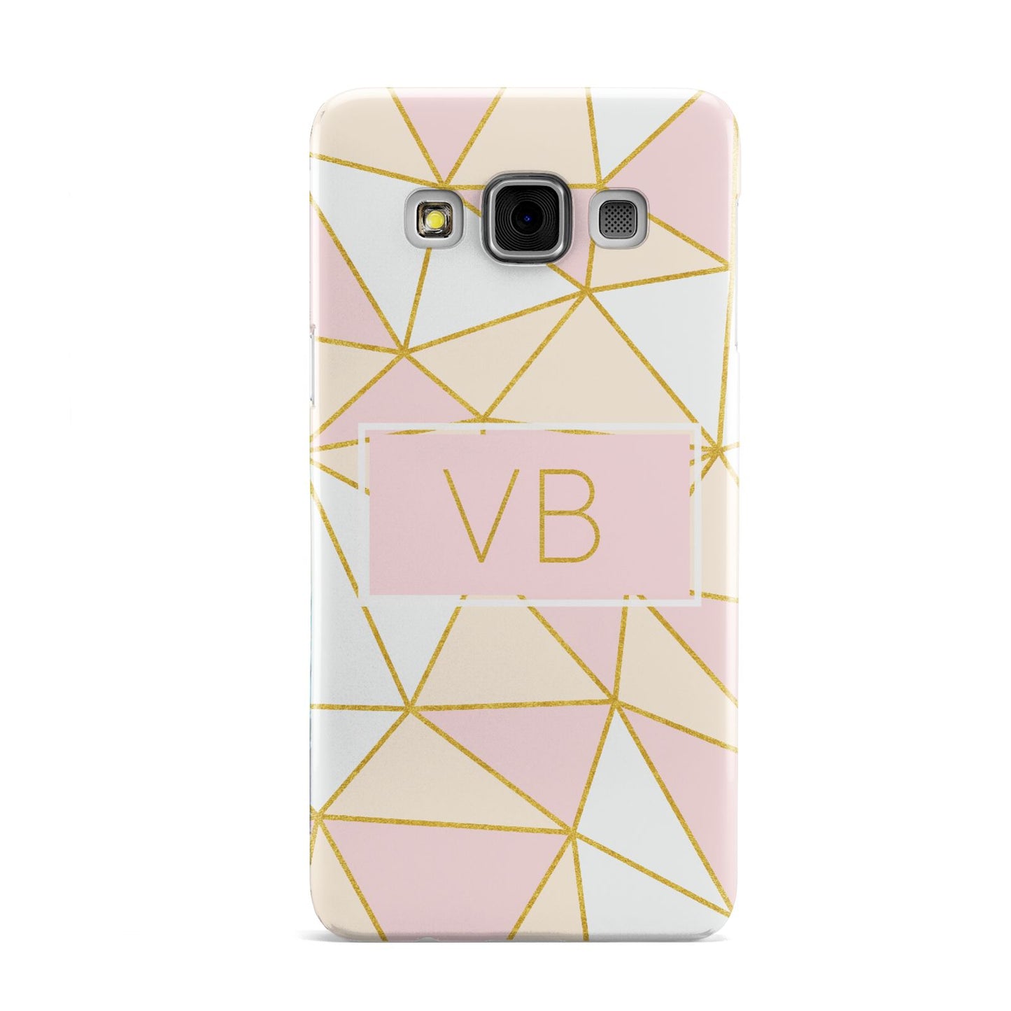 Personalised Gold Initials Geometric Samsung Galaxy A3 Case