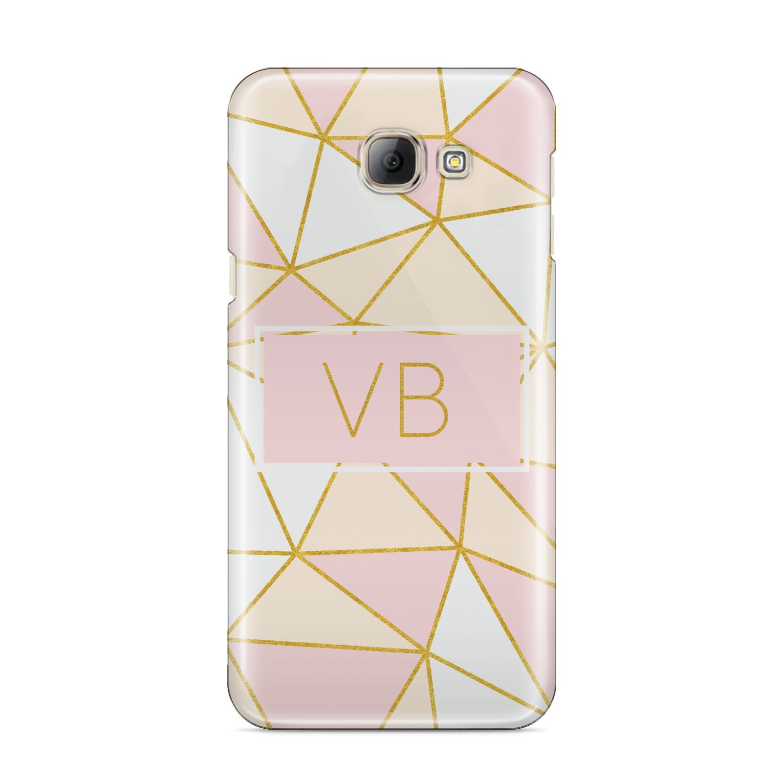 Personalised Gold Initials Geometric Samsung Galaxy A8 2016 Case