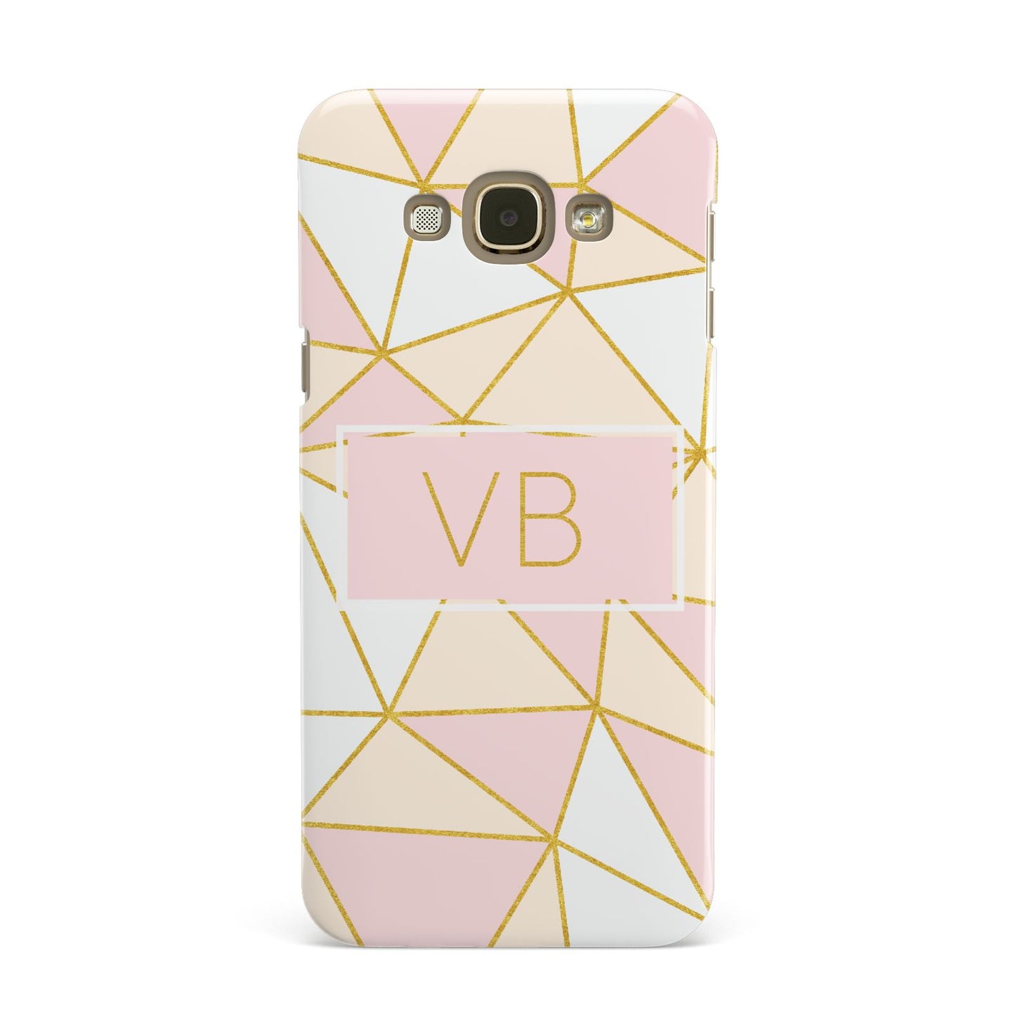 Personalised Gold Initials Geometric Samsung Galaxy A8 Case