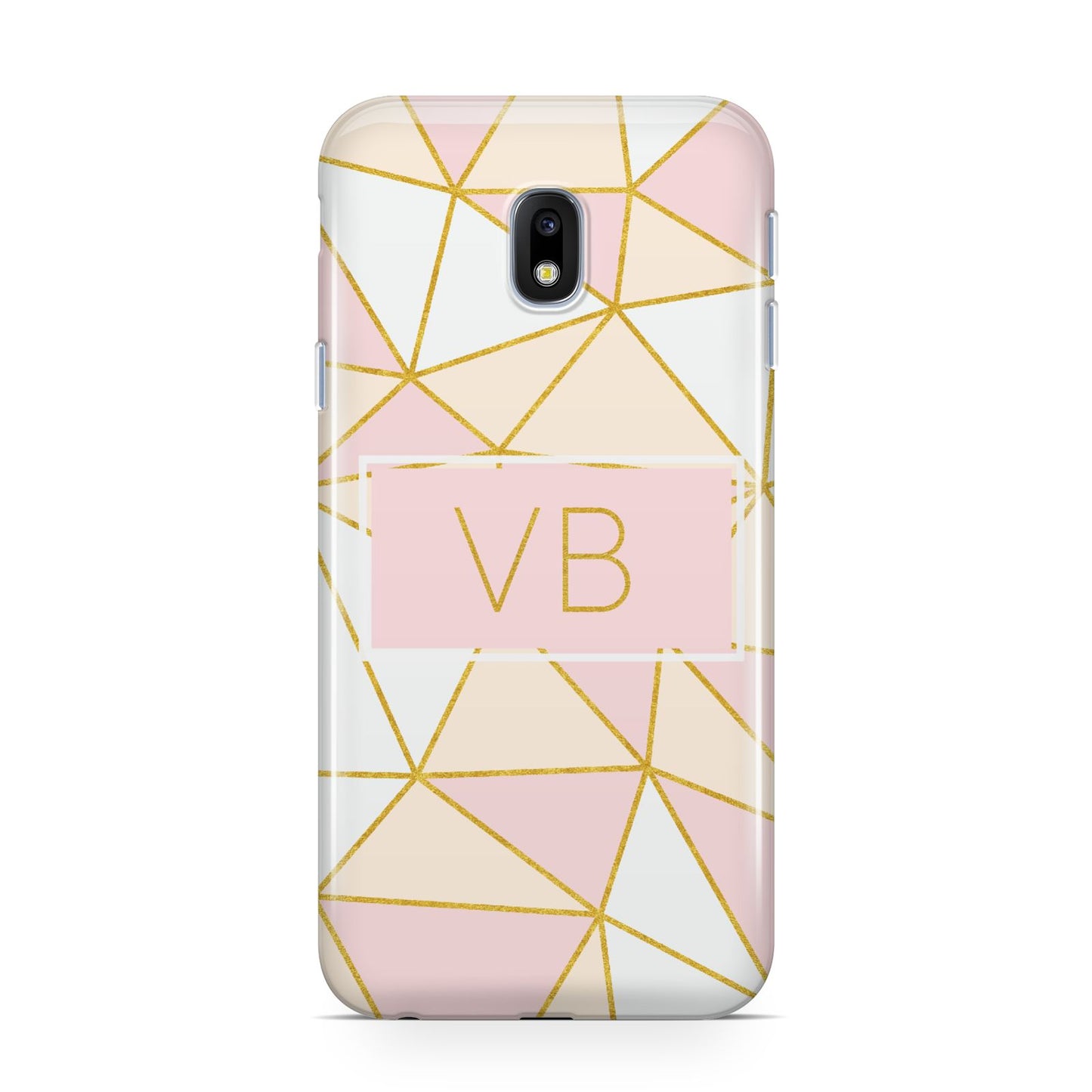 Personalised Gold Initials Geometric Samsung Galaxy J3 2017 Case