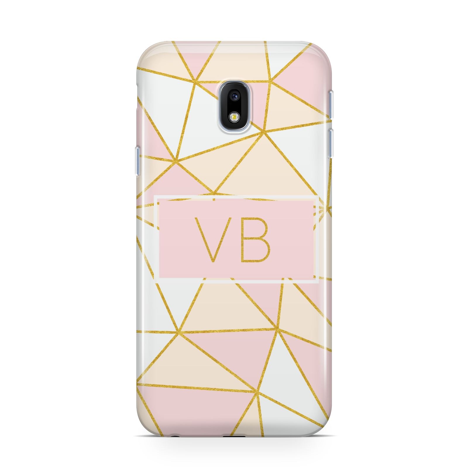 Personalised Gold Initials Geometric Samsung Galaxy J3 2017 Case