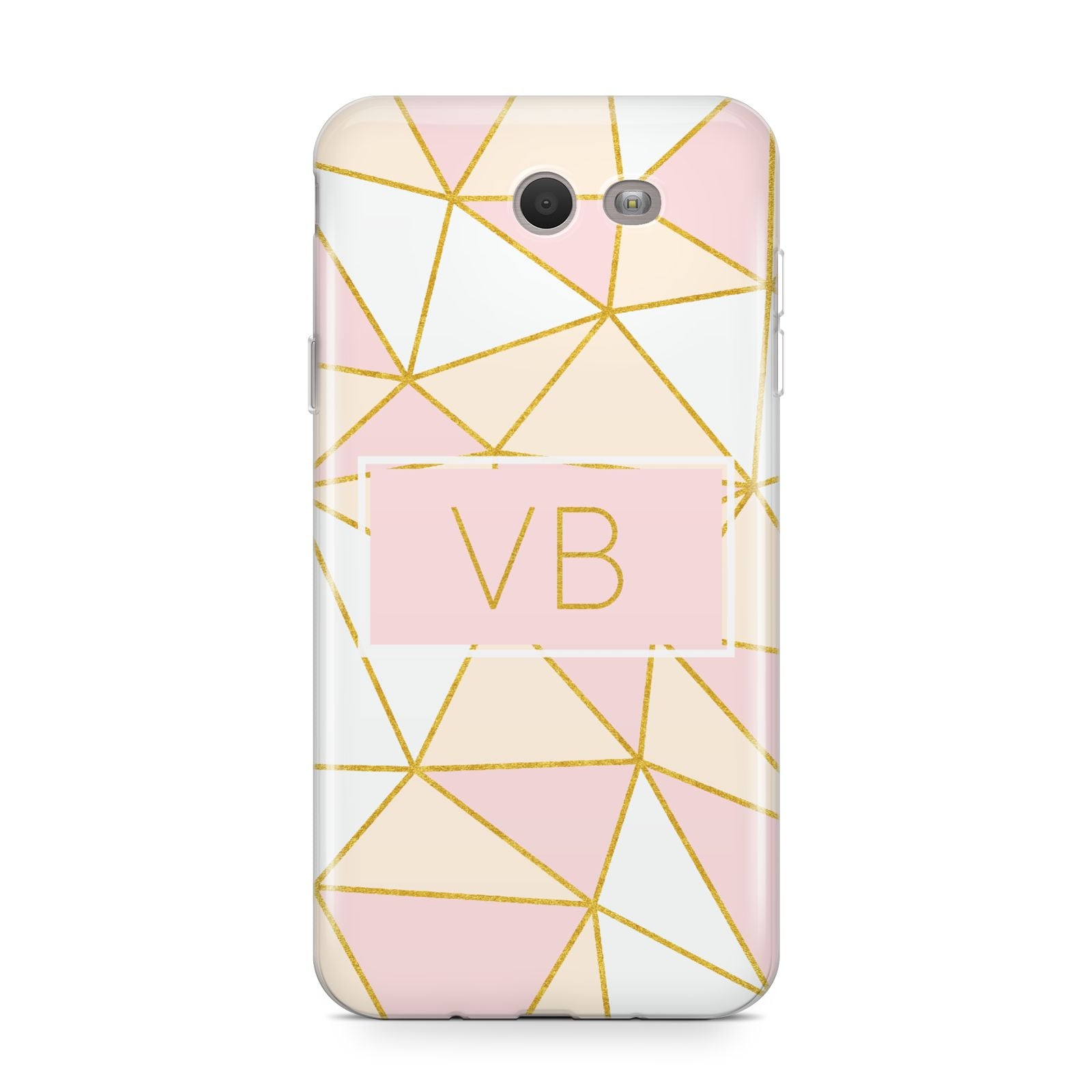 Personalised Gold Initials Geometric Samsung Galaxy J7 2017 Case