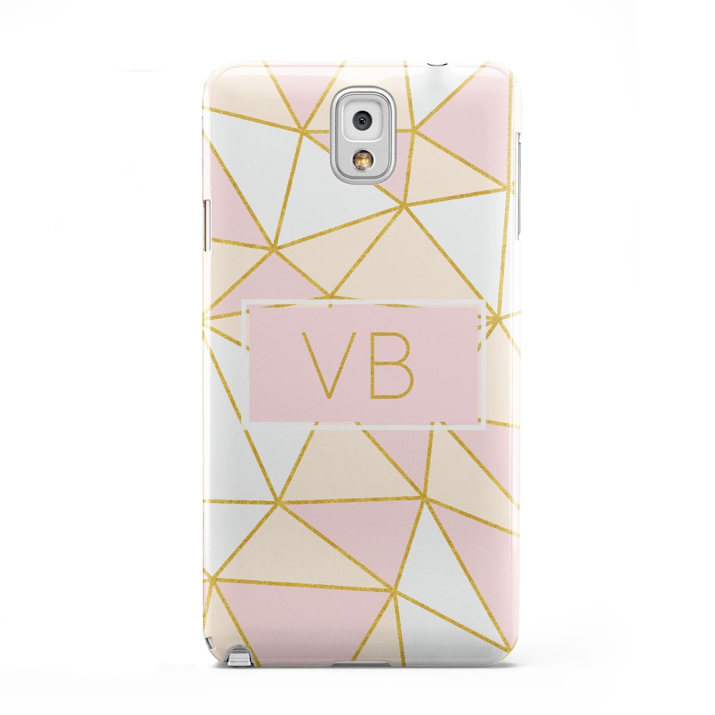 Personalised Gold Initials Geometric Samsung Galaxy Note 3 Case