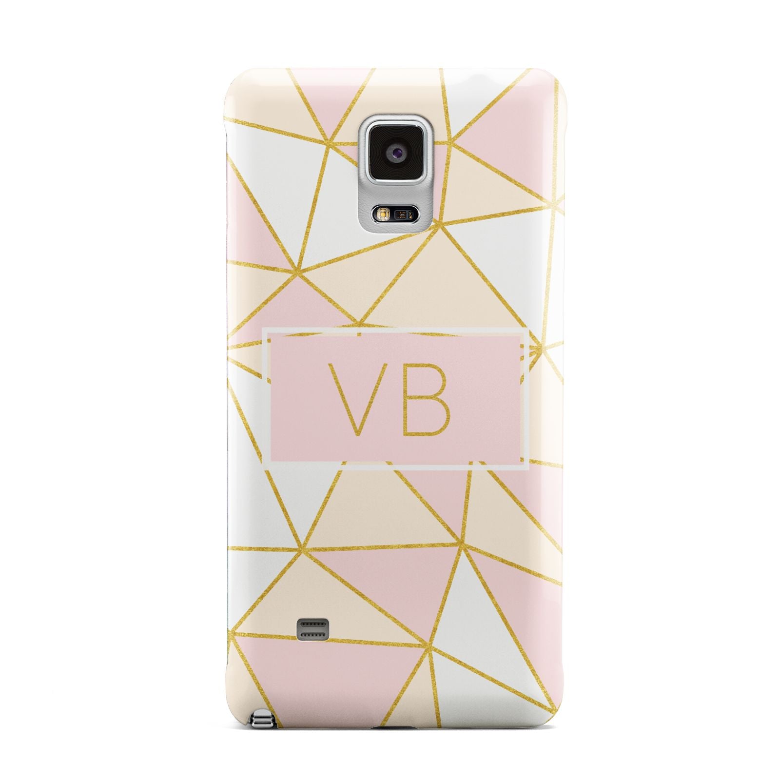 Personalised Gold Initials Geometric Samsung Galaxy Note 4 Case