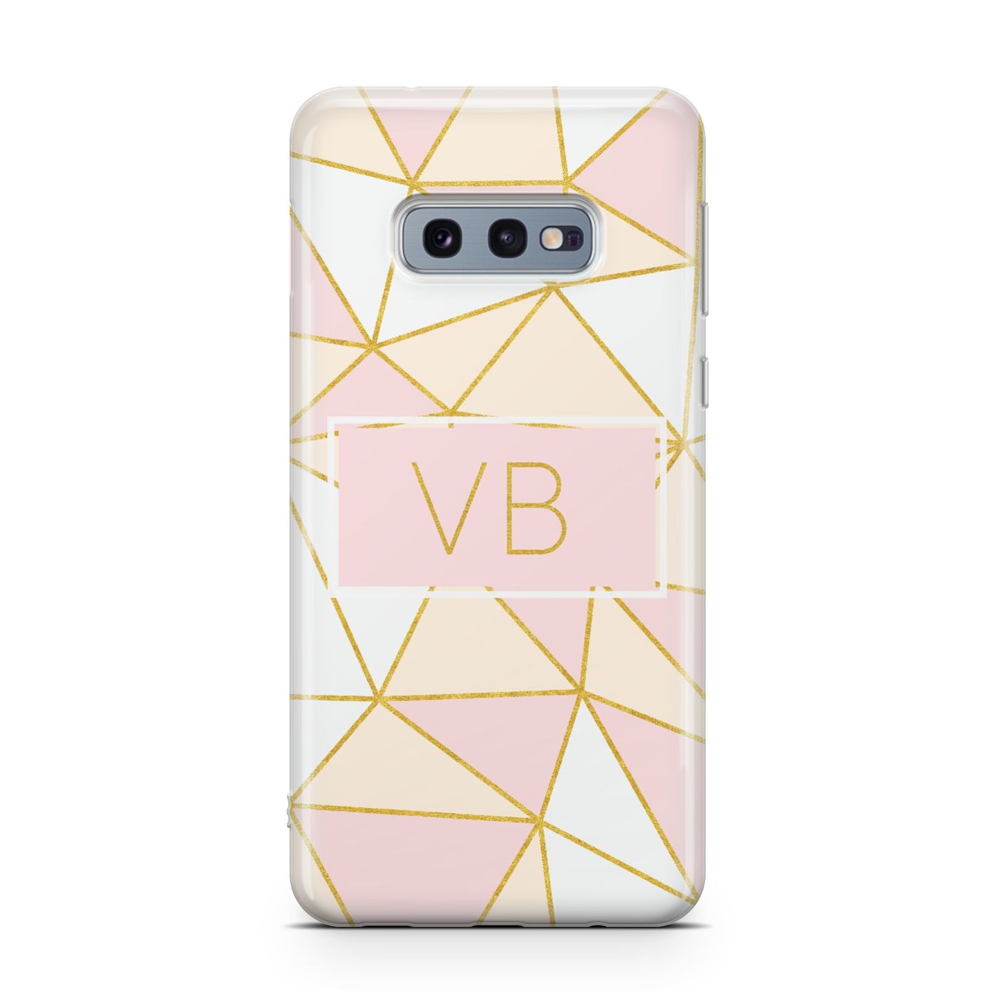 Personalised Gold Initials Geometric Samsung Galaxy S10E Case