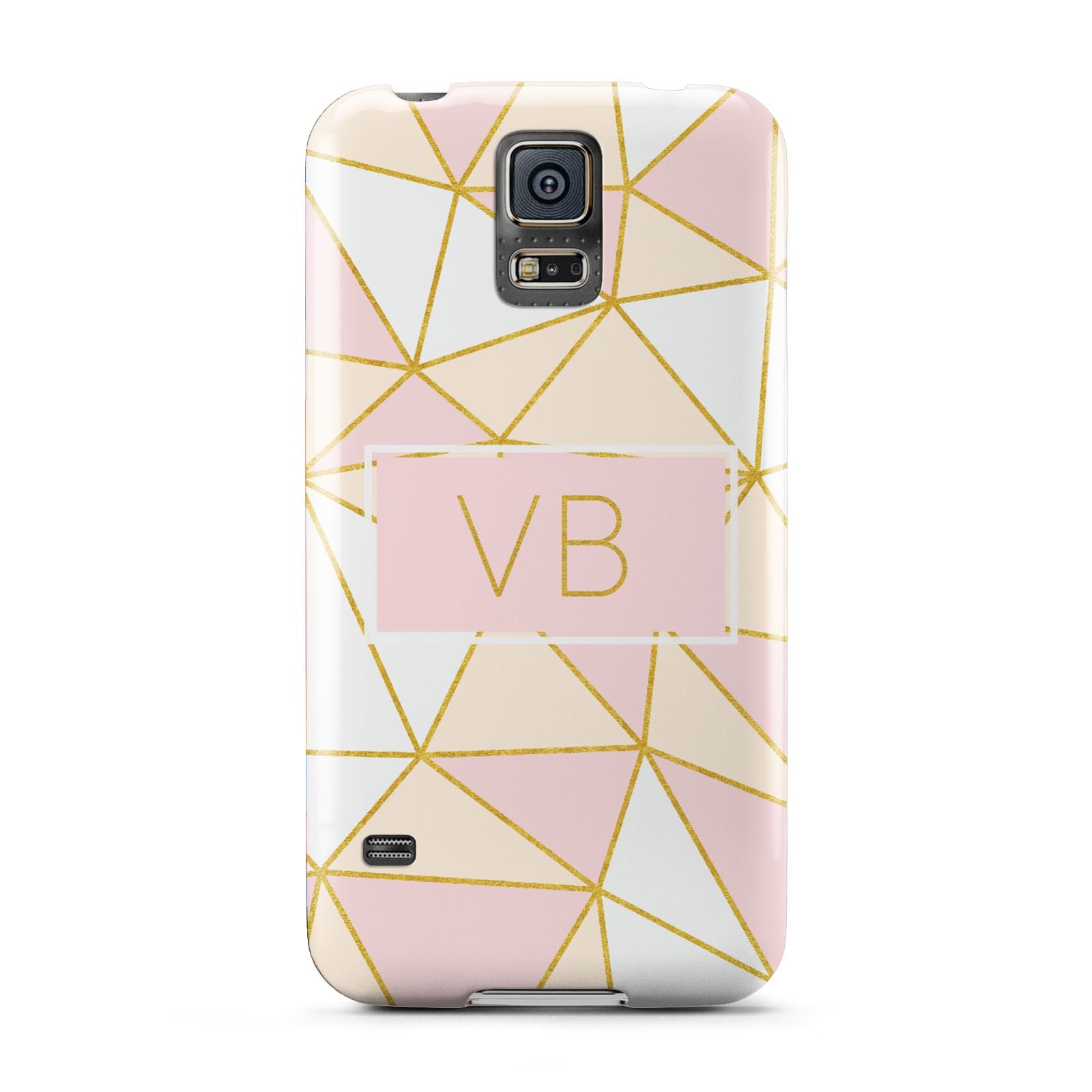 Personalised Gold Initials Geometric Samsung Galaxy S5 Case