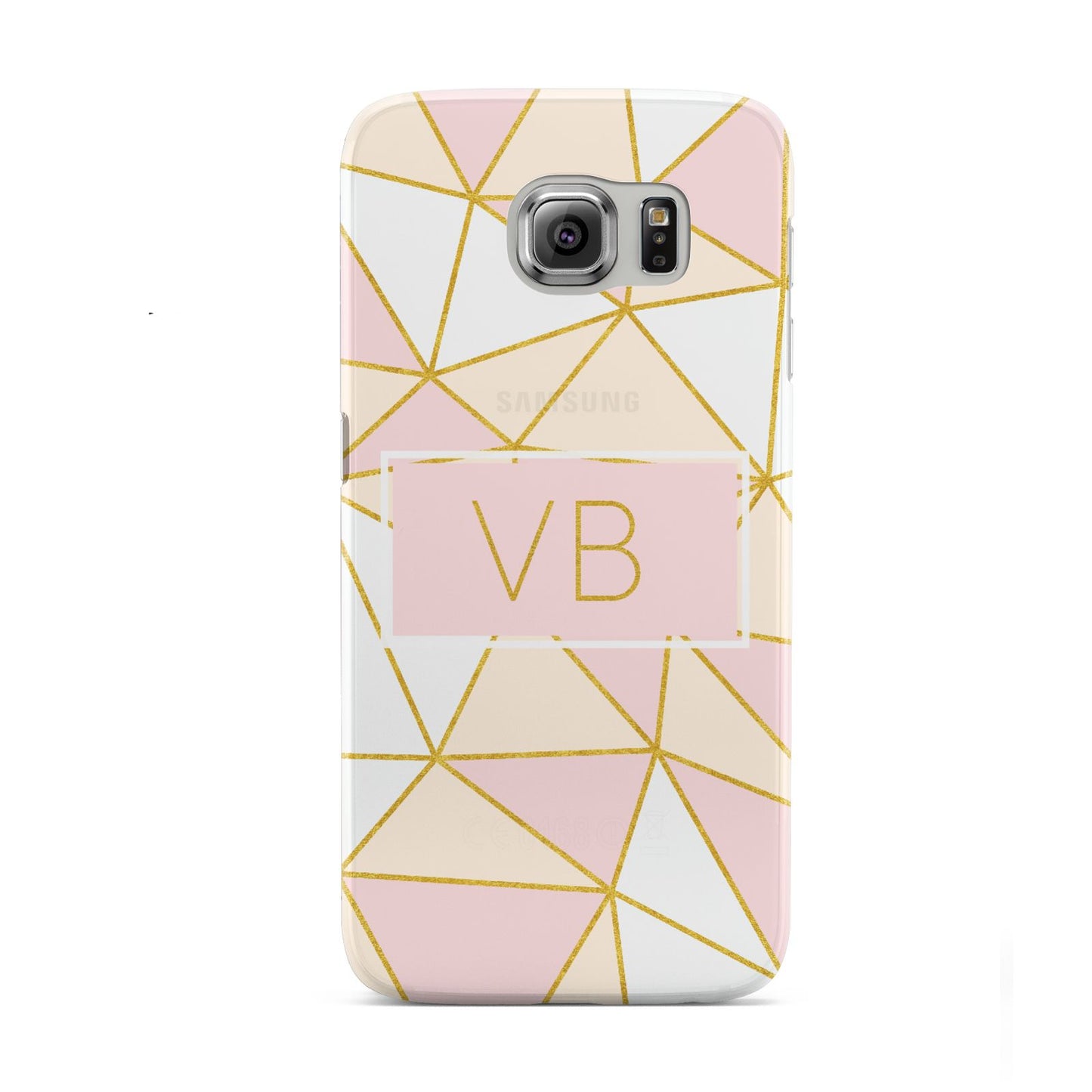 Personalised Gold Initials Geometric Samsung Galaxy S6 Case