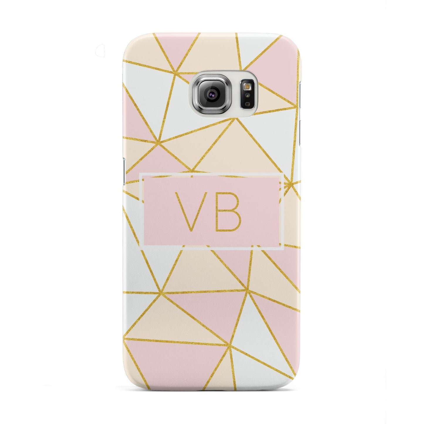 Personalised Gold Initials Geometric Samsung Galaxy S6 Edge Case