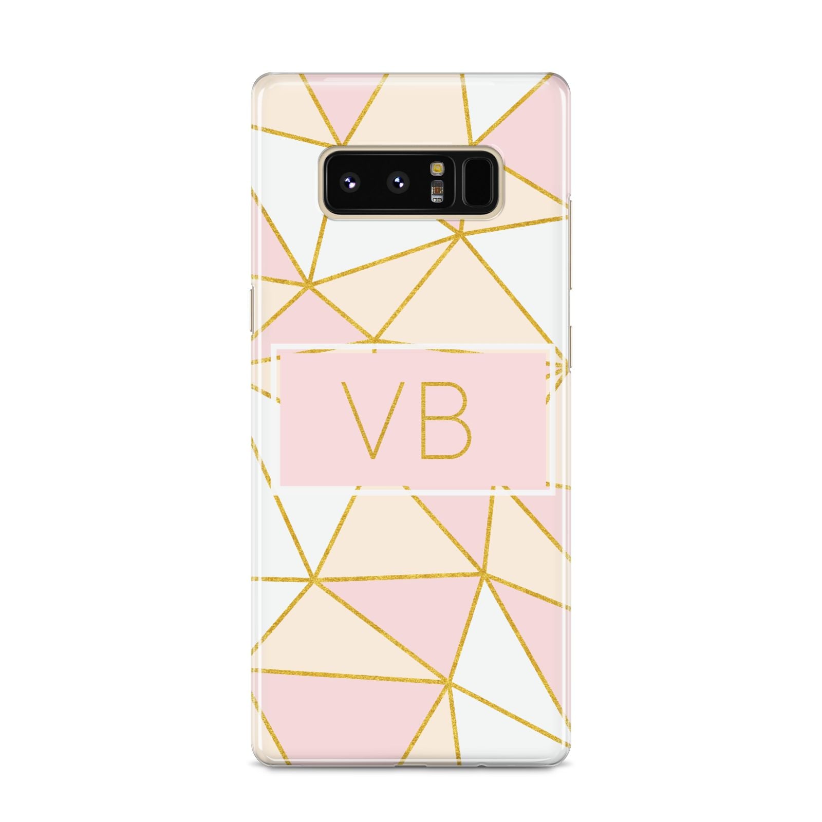 Personalised Gold Initials Geometric Samsung Galaxy S8 Case