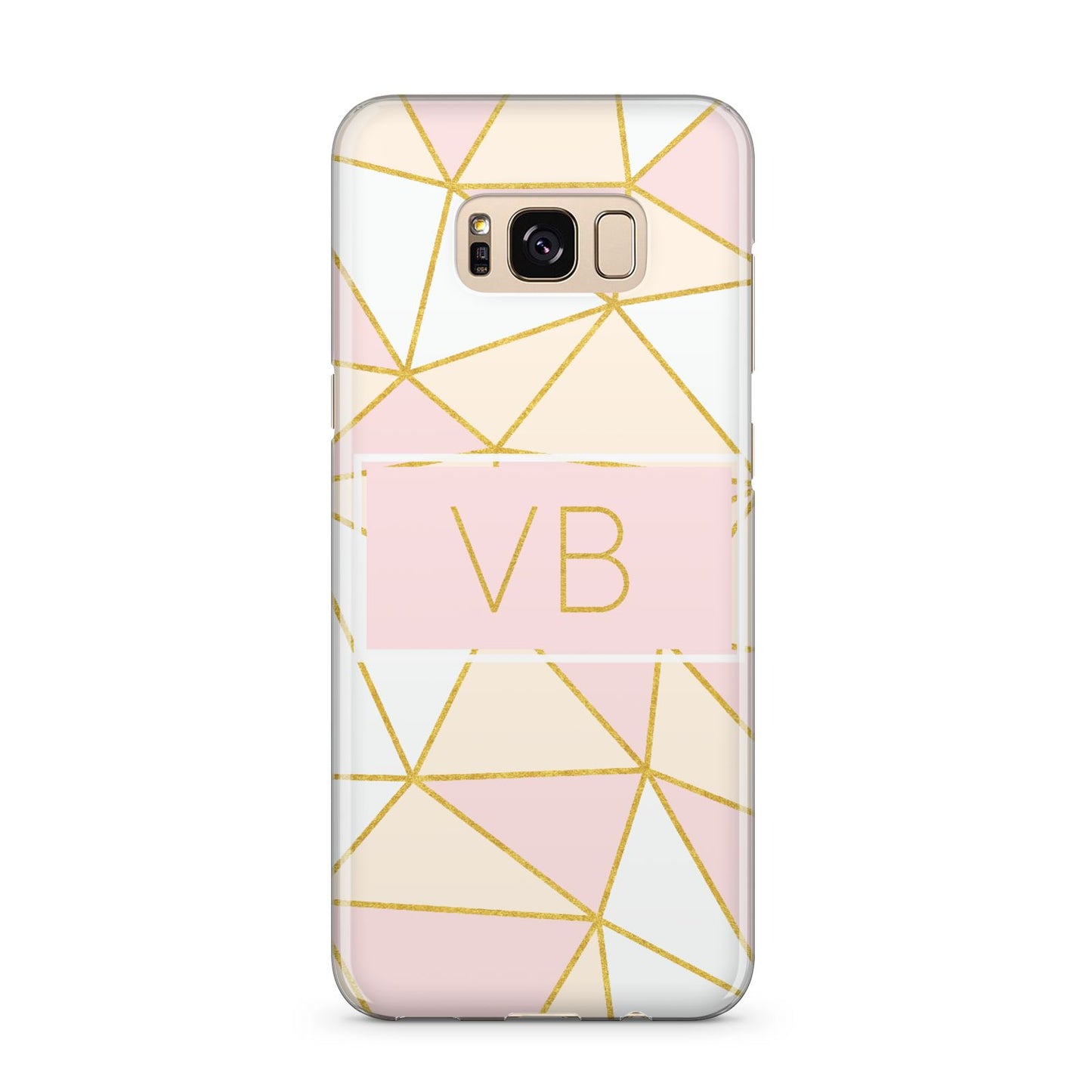 Personalised Gold Initials Geometric Samsung Galaxy S8 Plus Case