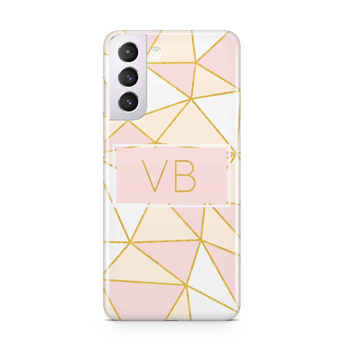 Personalised Gold Initials Geometric Samsung S21 Case