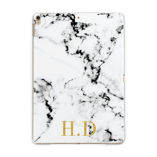 Personalised Gold Initials Marble New Apple iPad Gold Case