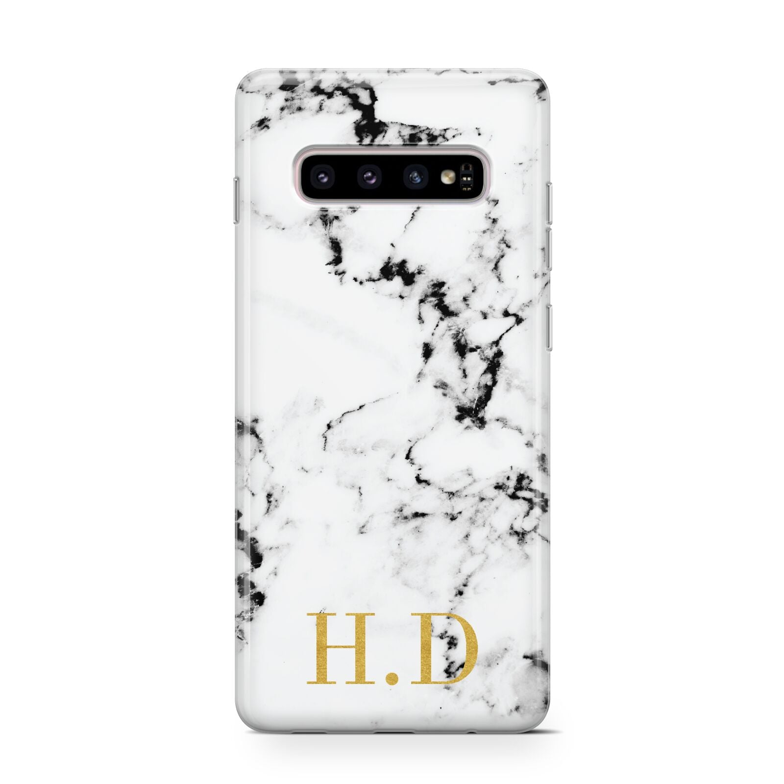 Personalised Gold Initials Marble New Protective Samsung Galaxy Case