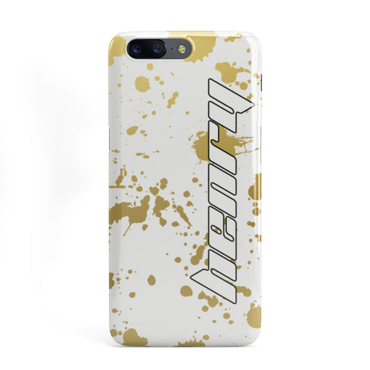 Personalised Gold Ink Splash OnePlus Case