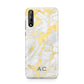 Personalised Gold Marble Initials Huawei Enjoy 10s Phone Case