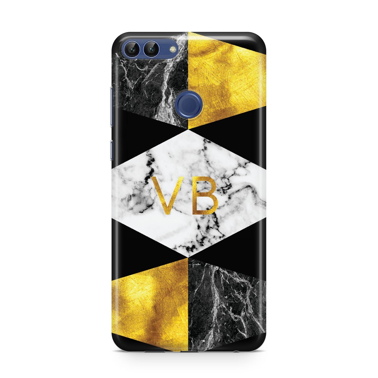 Personalised Gold Marble Initials Huawei P Smart Case