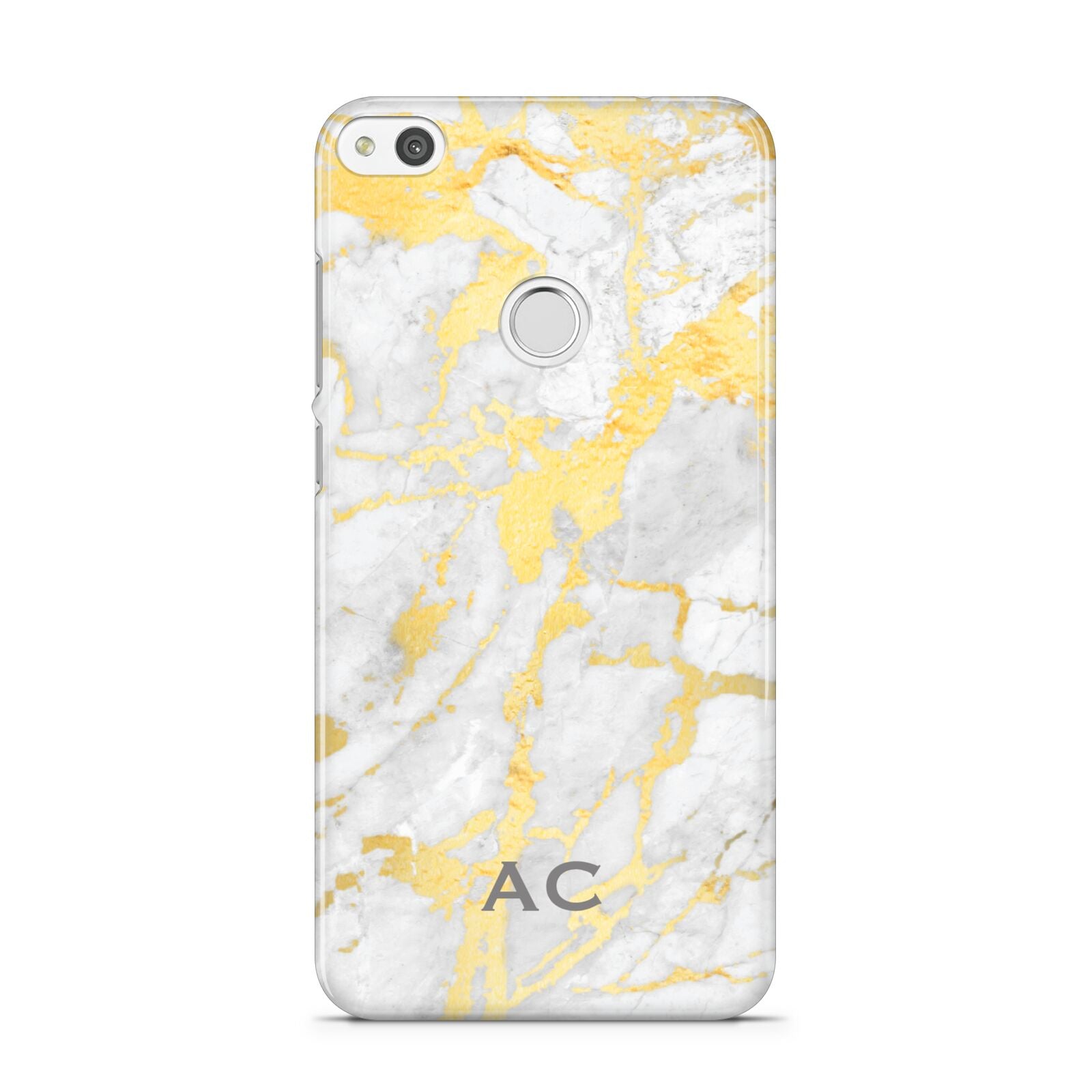 Personalised Gold Marble Initials Huawei P8 Lite Case