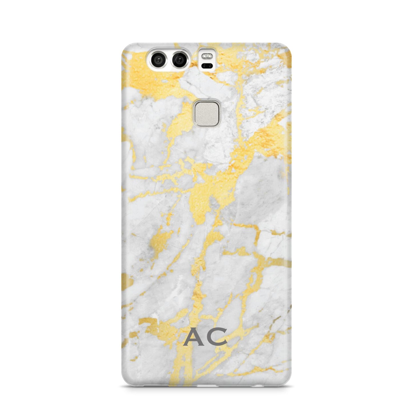 Personalised Gold Marble Initials Huawei P9 Case